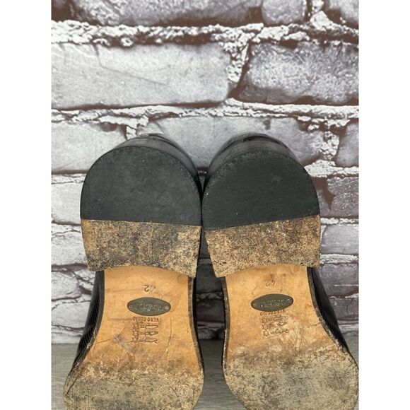 F. Crunell Vero Cuoio Black Leather Cap Toe Designer Dress Shoes Men 42EU/9M US - Picture 7 of 16